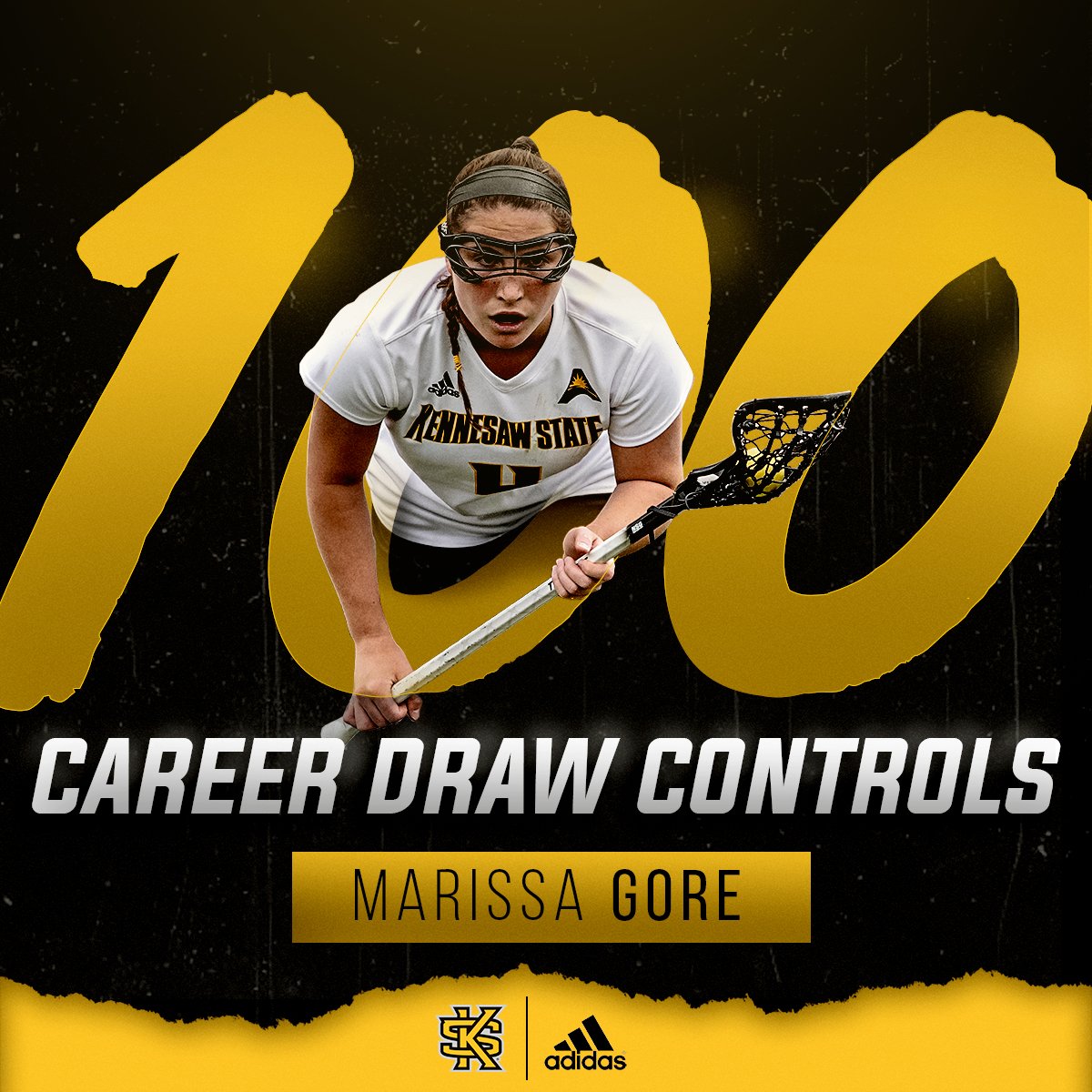 KSUOwlsLAX's tweet photo. Welcome to the century club!!

With her third draw control today, Marissa Gore becomes the fourth Owl in history to record 100 career draw controls!! 💯💯💯

#BringTheFight | #GoKSUOwls https://t.co/O2tgupXSII