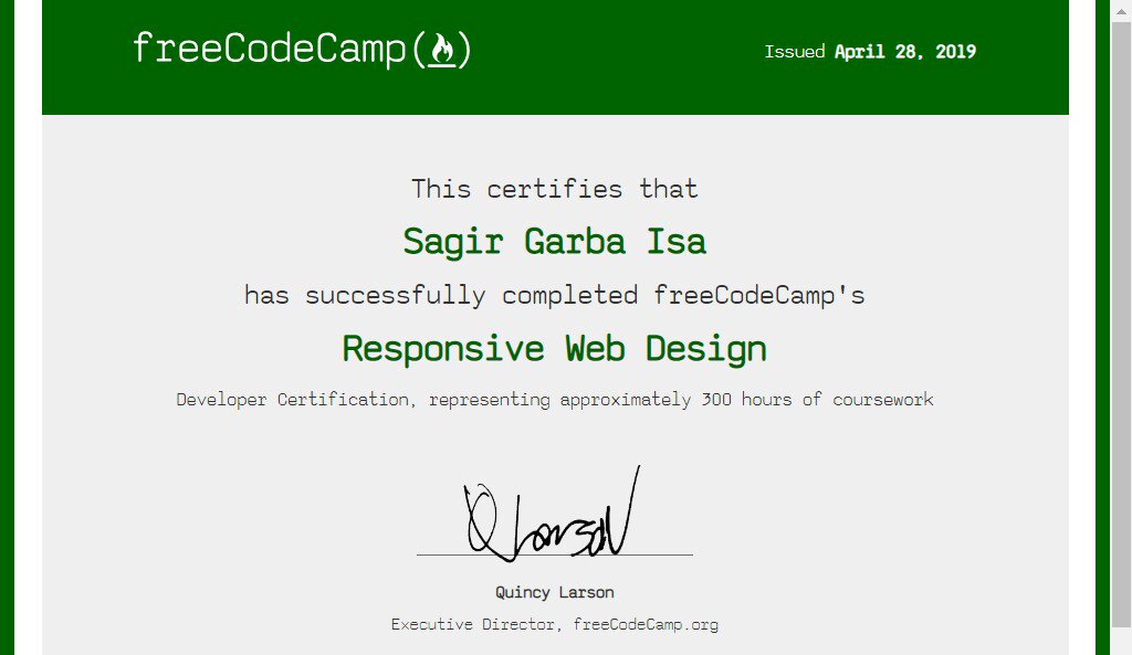 Sager_Garba's tweet image. Day 75 of #100_days_of_code after 8 hours of coding I have finished my #responsive_web_design_projects I will spend the remaining day with friends. I am really in need of a #coding_partner message me up. But congratulate me first please