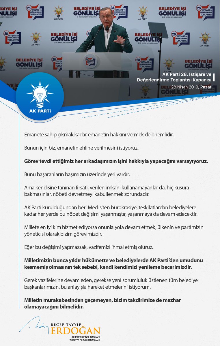 Milletin murakabesinden geçemeyen, bizim takdirimize de mazhar olamayacağını bilmelidir.