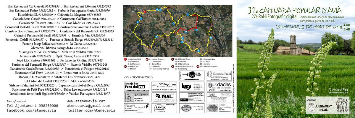 ateneuavia's tweet photo. A punt la XXXI Caminada popular d'Avià del proper diumenge.
Us eperem diumenge a les 8 del matí a la plaça de l'Ateneu d'Avià.
>>+informació i rutes al bloc de l'Ateneu d'Avià https://t.co/ZOYNvhnikF…/xxxi-caminada-popular-davi… #camavia #camavia2019 #avià #berguedà https://t.co/Zfe1fcGmhT