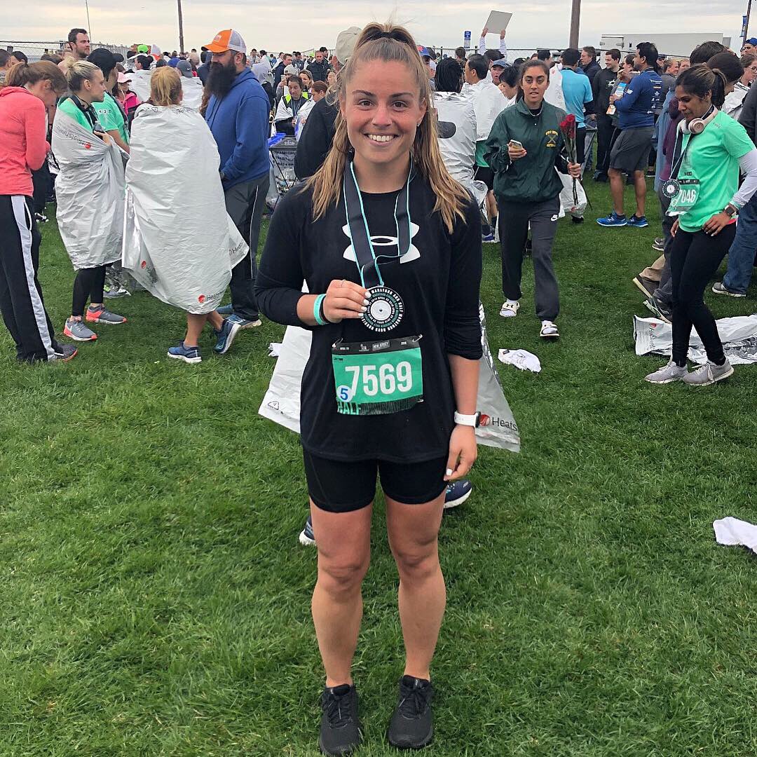 “You can do anything you set your mind to.” First half marathon in the books!! 🏃🏽‍♀️✅ #13.1 #njmarathon
