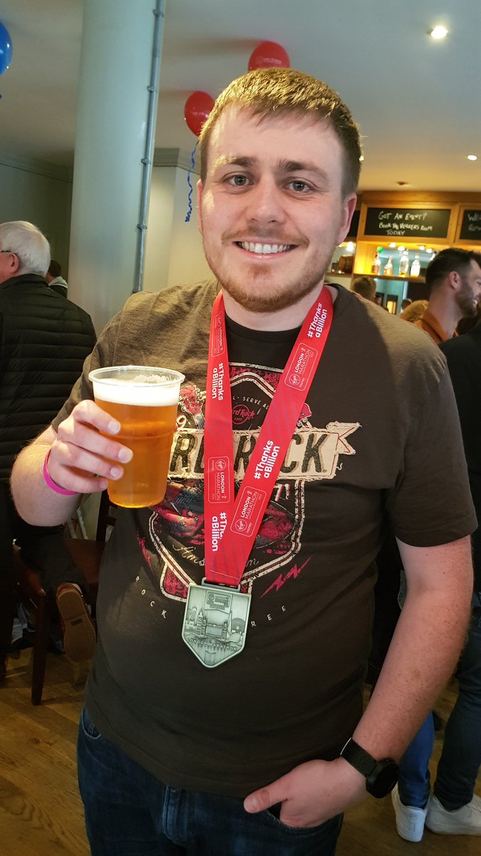 HE'S DONE IT!! Massivley proud of my big bro @goooweth for completing his first @LondonMarathon, running for @LordsTaverners #TeamTavs 🏃‍♂️😁