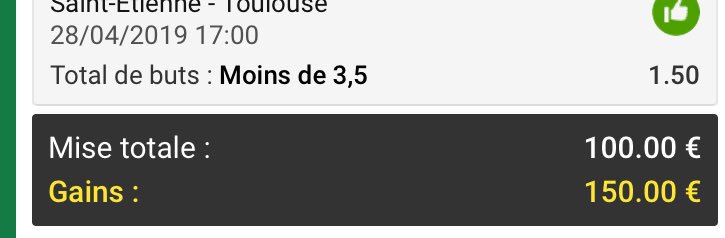 KPSPORTS_'s tweet photo. Live⭐️

Booum on encaisse✅

-3,5 Buts Sainte-TFC✅

Cote 1,50🍀

Des tickets ?

7/7 en live 😍

20♻️et 20❤️si tu veux du live https://t.co/RretAC7hgS