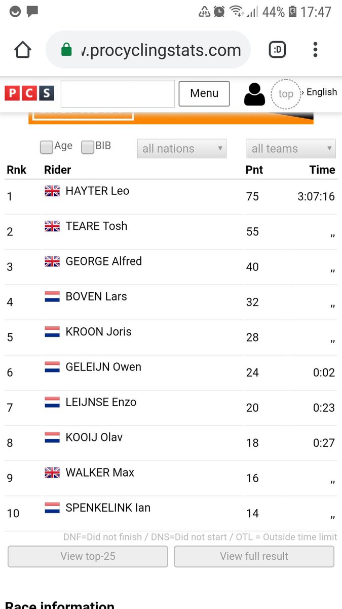 Four Brits (half of them Manx) in the top 10 at EPZ Omloop van Borsele today...Chapeau Lads 
🇮🇲🇮🇲🇬🇧🇬🇧
