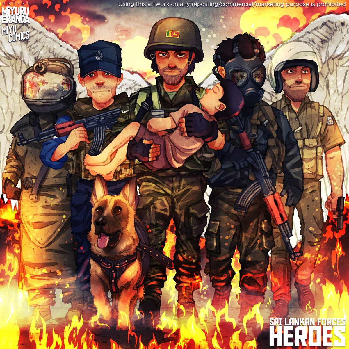 This is our tribute to the true heroes in 'Sri Lankan Forces'
Also it's been 10 years after the death of a hero - Sniper NERO. may your brave soul rest in peace 
 #HopeforSriLanka #Togetherforever #SriLanka #SLForces #Heroes #2k19 #Army #Navy #Police #Airforce #Bombdisposal