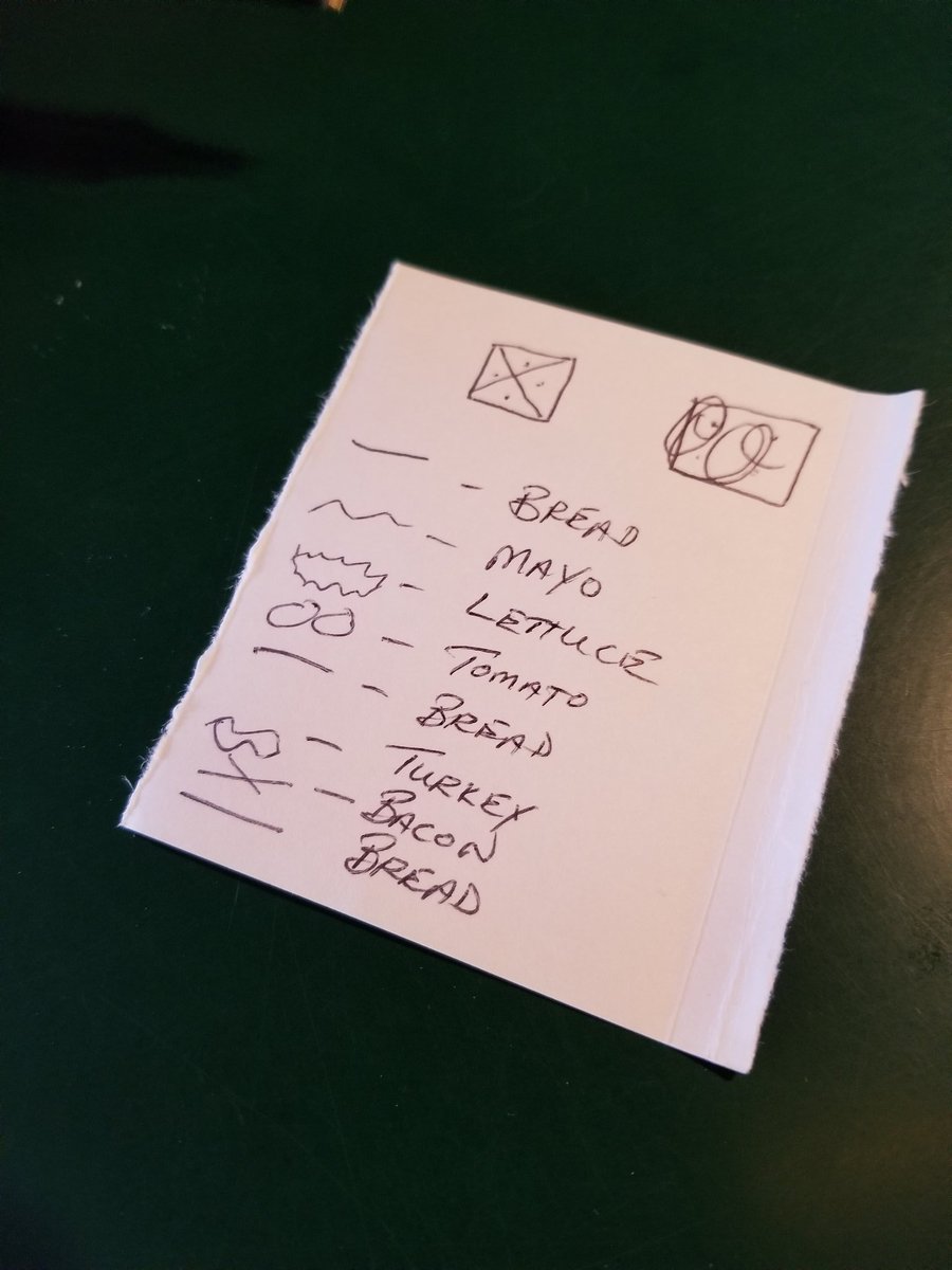 Chef Joe at <a href="/KurleysAC/">Kurleys</a> is teaching me how to make a traditional club house. He's even drawing me a diagram! 🥪🥪🥪🥪🥪
#happysunday #mimosas #clubhouse #whatsfordinner