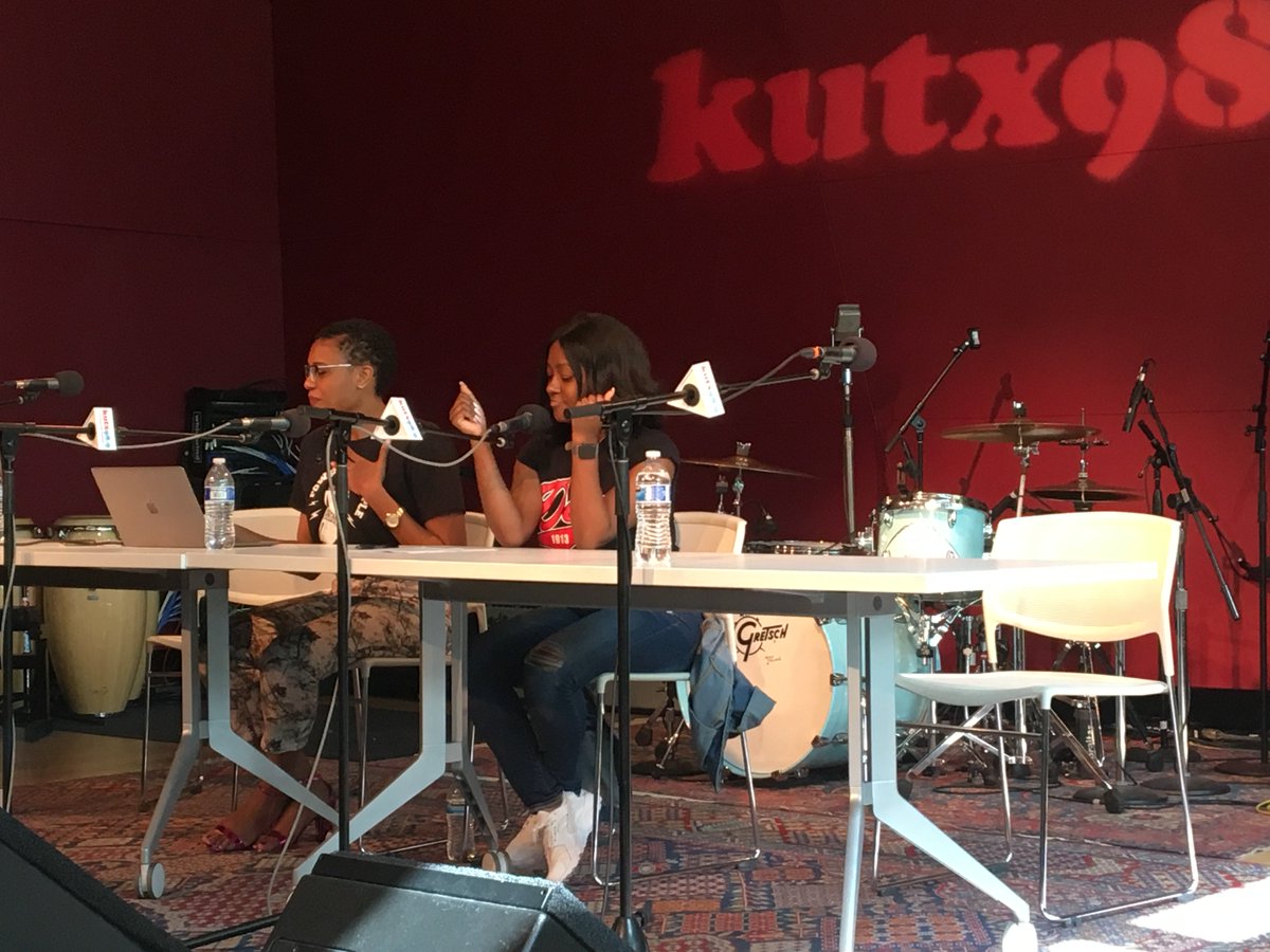 ladysplainy's tweet photo. Here at the #tinytexaspodcast festival. The ladies at @thetwoandfro are amazing. Gave me some fantastic advice on respecting kids' names and helping kids celebrate their own names. I'm a fan, @DaLyahJ &amp; @justsayjackiee https://t.co/7Mxsc1gacp