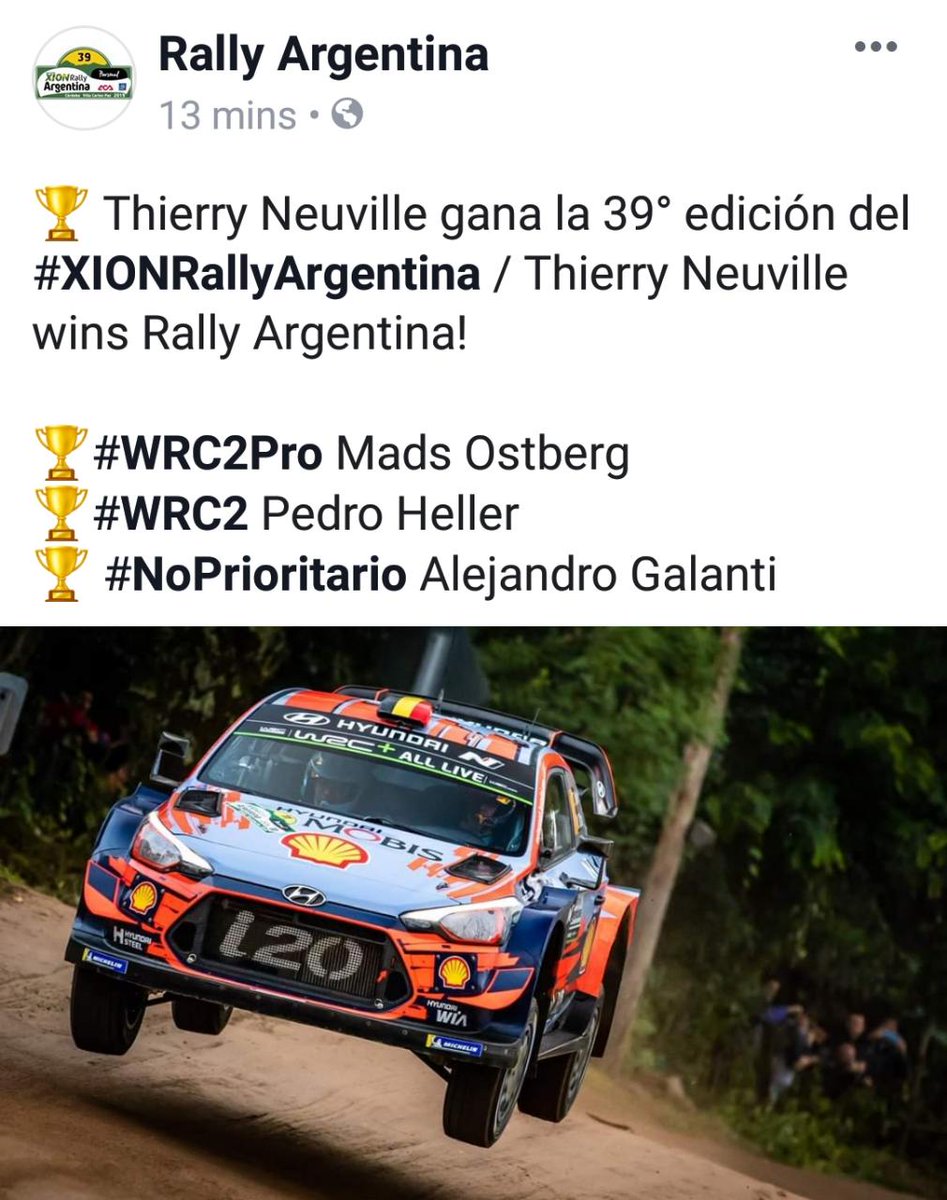 #XIONRallyArgentina 🇳🇱👏👏👏👏
<a href="/rallyargentina/">Rally Argentina</a> #ToyotaGazooRacingPy #ToyotoshiSA #Etios #Petrobras #Rallypy <a href="/Toyotoshi_py/">Grupo Toyotoshi</a> <a href="/ale_galanti/">Alejandro Galanti</a> <a href="/mtoyo/">Marcelo Toyotoshi</a>