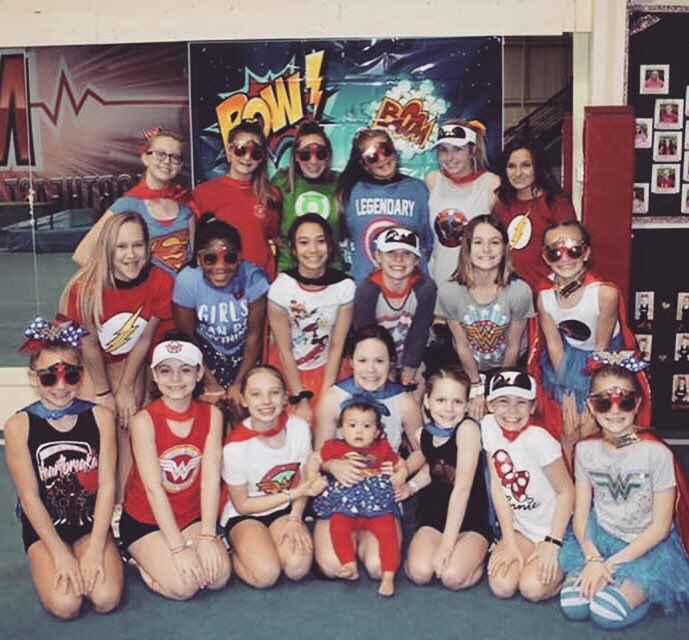 TresaMathews2's tweet photo. Happy National Superhero day and good luck to our fellow Superheroes competing at Worlds today! #Neoallstars #Hearbreakers #j3 #d2summitbound @WorldCupallstar @TheCaliAllStars https://t.co/mZvV5n0KX1