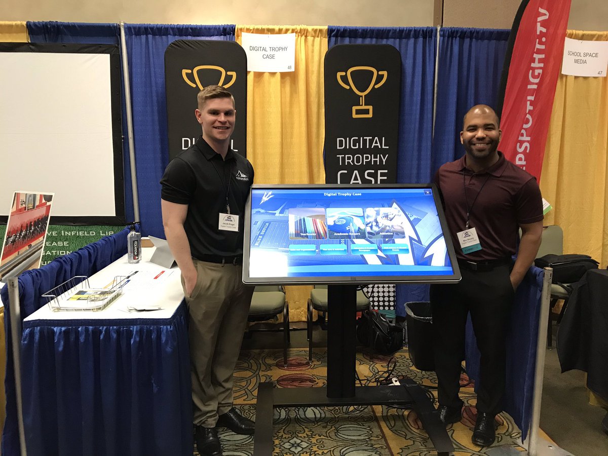 DigitalTrophies's tweet photo. We’re excited to meet with AD’s from around Colorado and showcase #DigitalTrophyCase at the 2019 Colorado Athletic Directors’ Conference! @CoAD_Assn @CHSCA https://t.co/ENUAPb1cYW