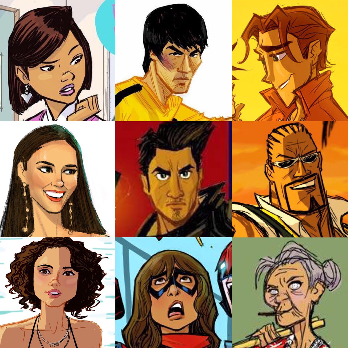 Bobby_Rubio's tweet photo. #FaceYourArtChallenge with a #PeopleOfColor theme! I’ve always strived to show my world through my art & comics! I try to share my #Culture & world I live in, which has #diversity! All of my comic series: #NeighborhoodLegend #4GunConclusion #AlcatrazHigh has #POC lead characters! https://t.co/BUX7RbOirK