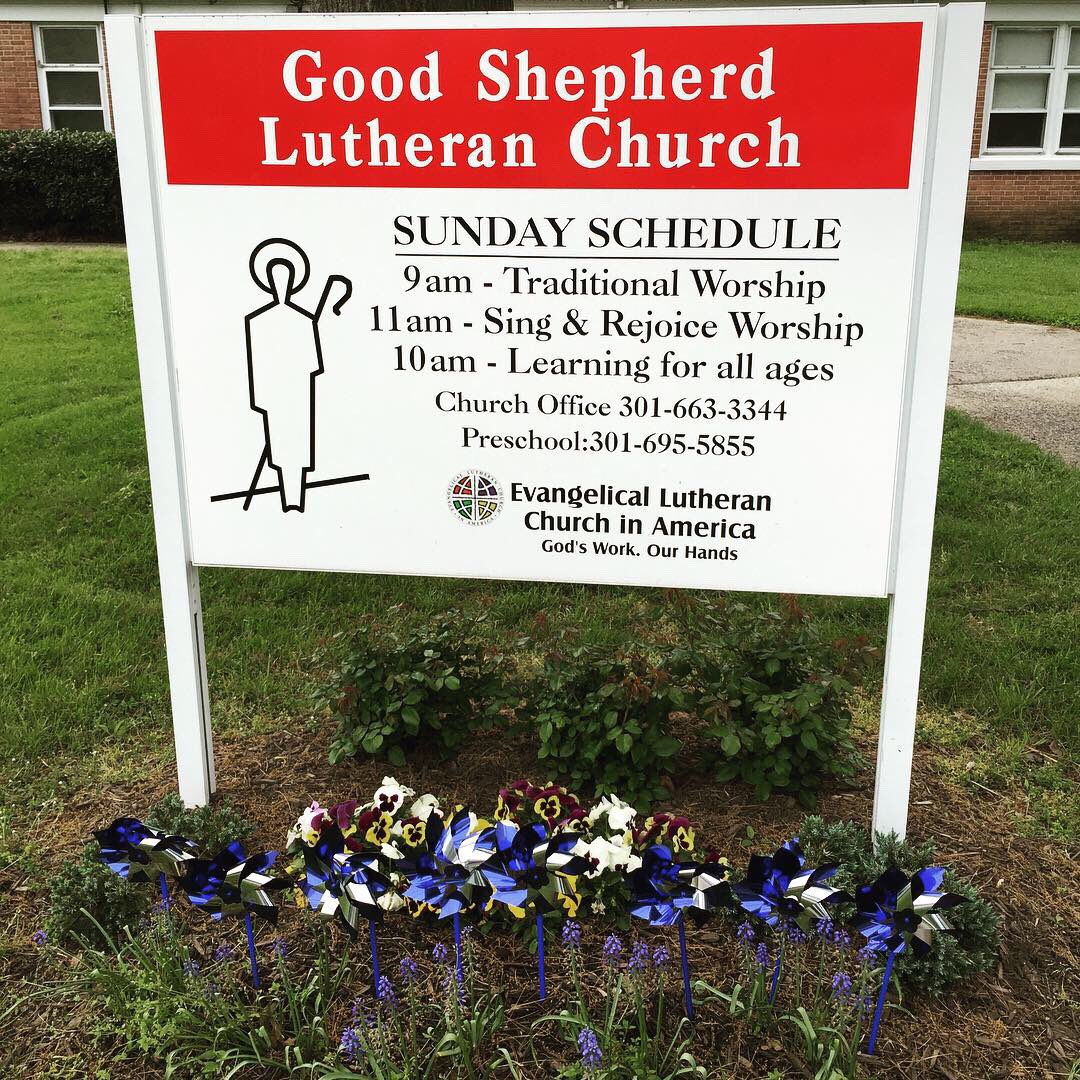 GoodShepherdMD's tweet photo. Why are there blue pinwheels in our gardens?? April is Child Abuse Prevention Month. #childabuse #everychildmatters #elca @elcaadvocacy #demdsynod #bluepinwheels https://t.co/6rD9wkcHDO