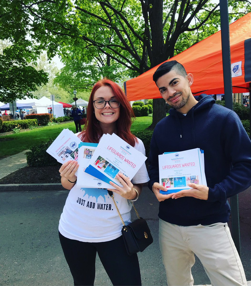 Hello from #Communiversity! Come visit our booth until 6pm and leave with a #JOB! #hiring #lifeguardswanted