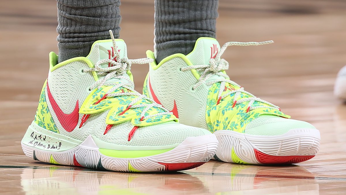 Kyrie 5 Unissex Sapatos Tênis Nike Amarelo com o