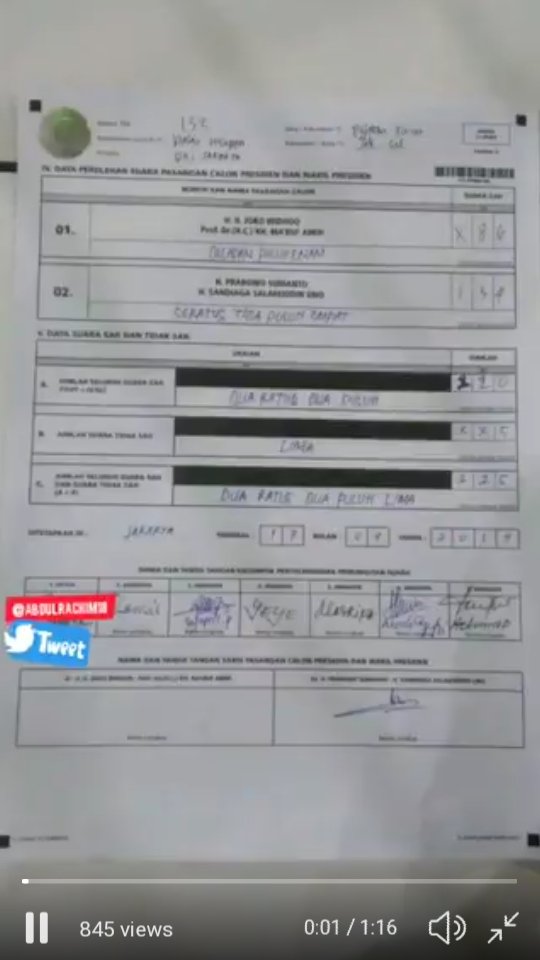 brojo_puspito's tweet photo. @abdulrachim18 @KPU_ID betul bung @abdulrachim18 scan C1nya situng itu palsu dgn tandatangan petugas kpps cuma 1 & tanpa tandatangan saksi 01 /pun 02. Klo bgini terus mah positif #HumanOrder
@vascoruseimy ?
@CakKhum ? https://t.co/wnwN9f0uBk