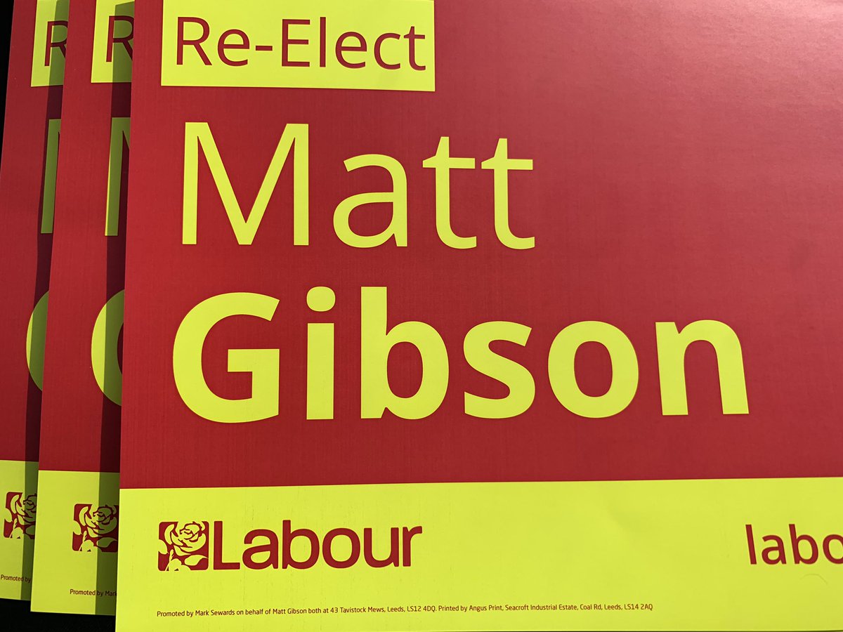 MarkJSewards's tweet photo. If you live in #Farnley &amp; #Wortley and want to display a ‘Re-Elect Matt Gibson’ poster in your window ahead of the local elections, please get in touch and we’ll drop one round. https://t.co/eJOALVtjoX
