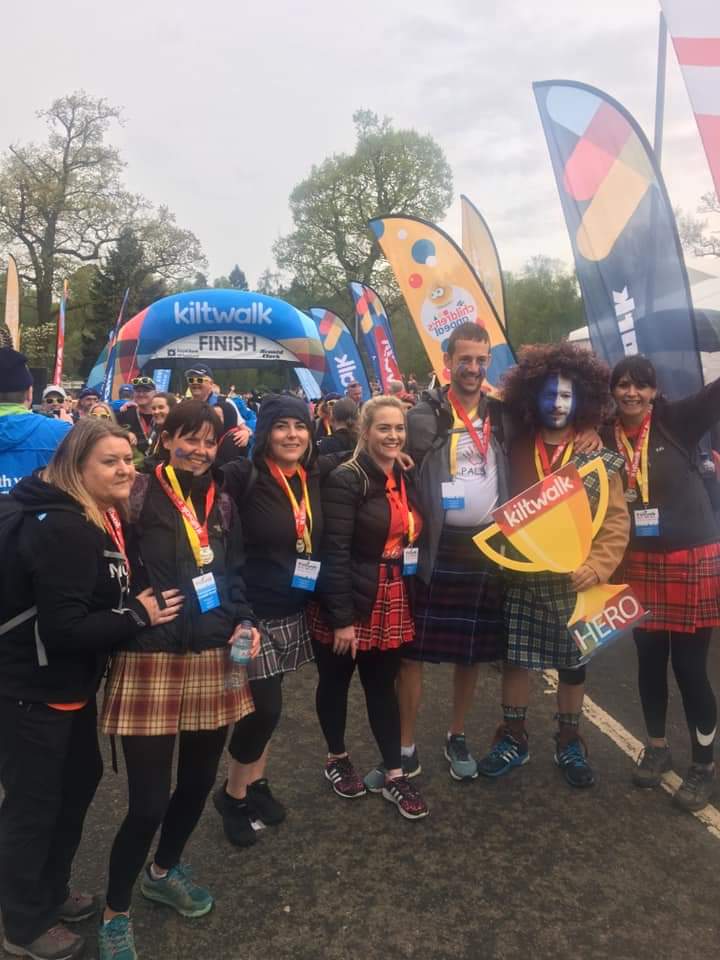 Kiltwalk done! It only rained at the finish and we raised over £1000 for Maggie's Centre. Good effort from our team, Not Fast, Just Furious 😁 #kiktwalk