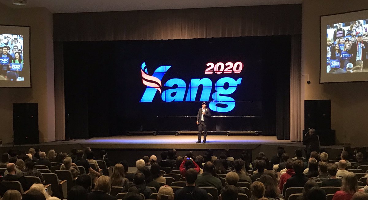 WorkingHeroIowa's tweet image. “@JDScholten is the real deal” says Presidential candidate @AndrewYang which earns him a loud ovation from this very engaged crowd!