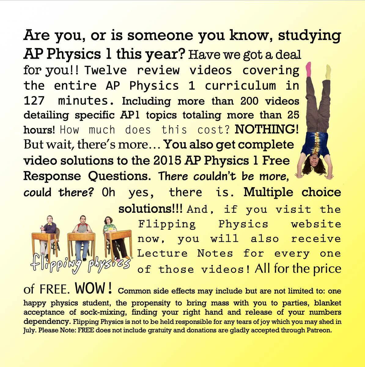 It’s that time of year again! bit.ly/2zvTrOp #APPhysics1