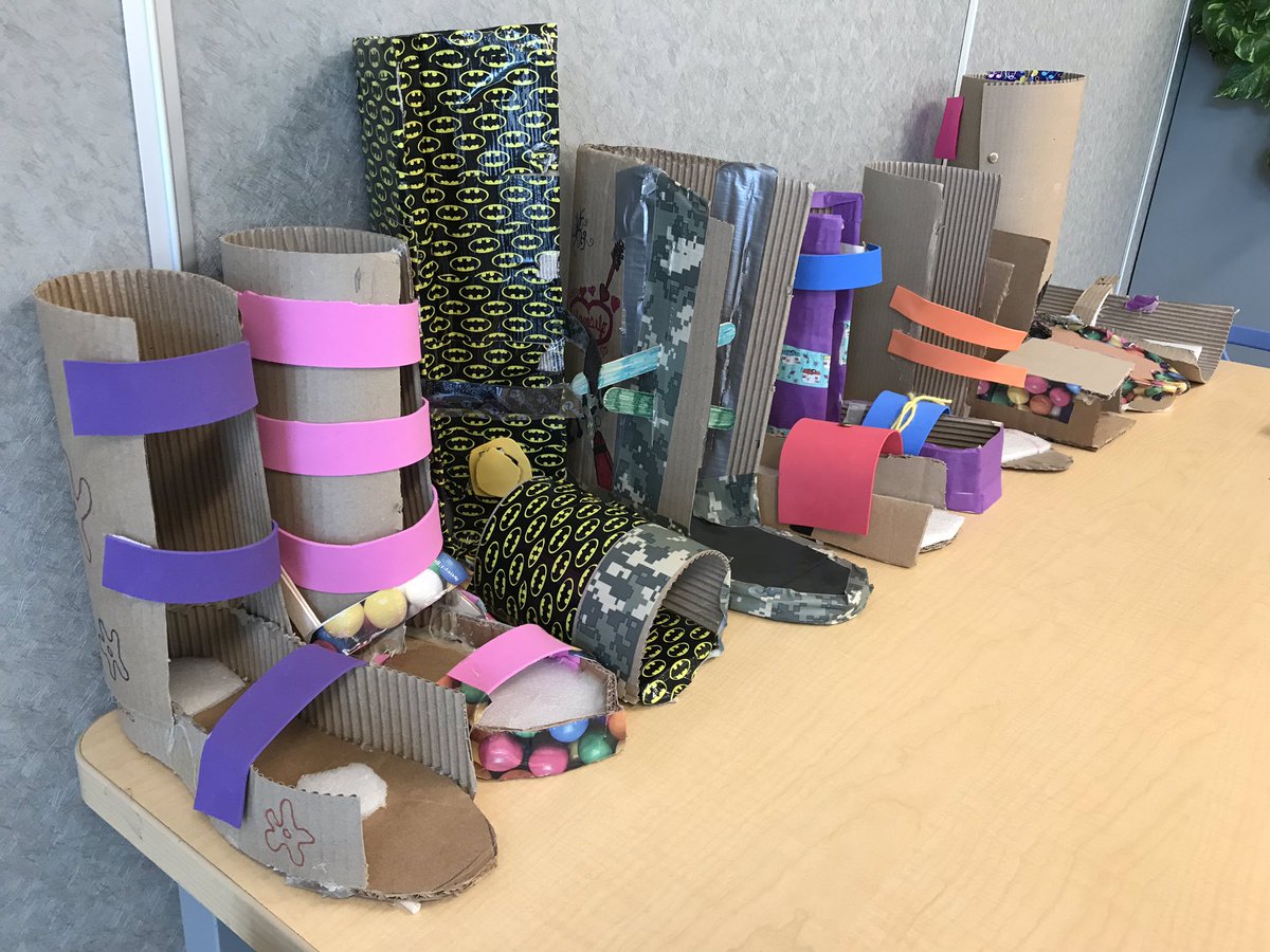 GATEWAYatSMS's tweet photo. Not to be outdone by our SMS 8th graders, 7th Grade Design and Modeling students did a great job on their Ankle Foot Orthosis projects. Look at these fabulous designs! #WeAreStrongsvile @polariscareer @xander_diane @smsstangs https://t.co/vm1Flcv47x