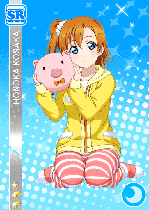 day 6: PJ honoka bc all i did was nap today and im still sleepy... she is so cute i want this card so much when will u come home.. i love the yellow and pink combo idk i'd wear that wtf