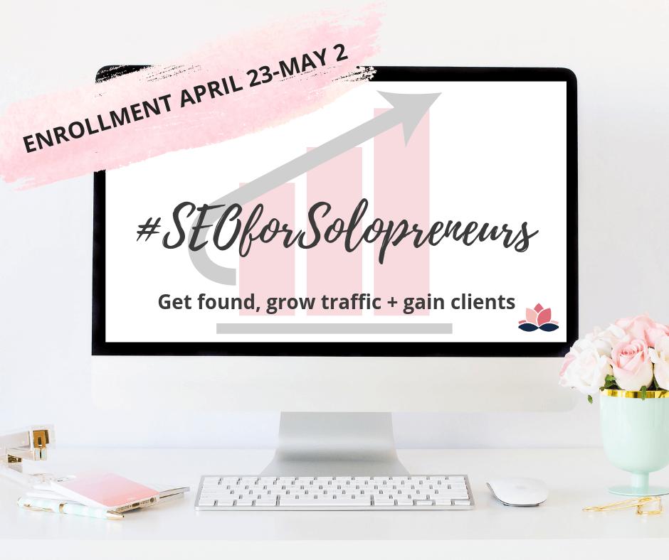 danielleadairz's tweet photo. Wish you could spend less time marketing & more time delivering your amazing services? Make SEO your new best friend! Find out how: https://t.co/ENMTUJasaA Enrollment closes May 2nd! #SEOforSolopreneurs #SEOMadeSimple https://t.co/dVopHPc4I5