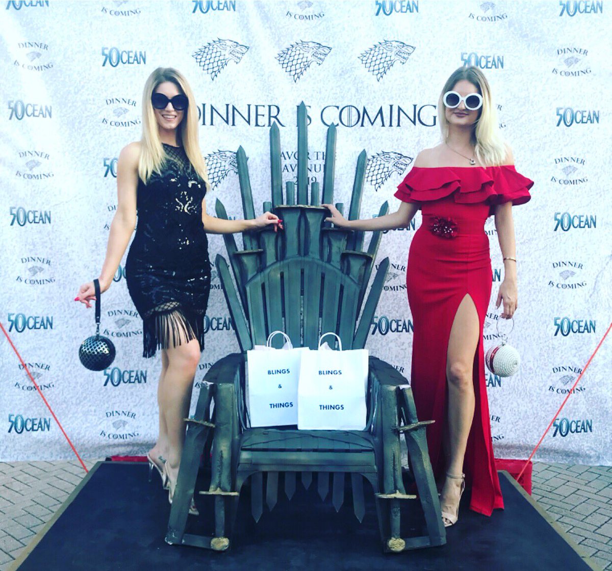 Which model will win the Blings&Things #GamefThrones ? Which is your favorite look? #Fashionista #fashion #delraydda #downtowndelray #atlanticavenue #shopping #shopsmall #shoplocal #visitdelray #dresses #look #glamour #sunglasses #eveningwear #fun #got