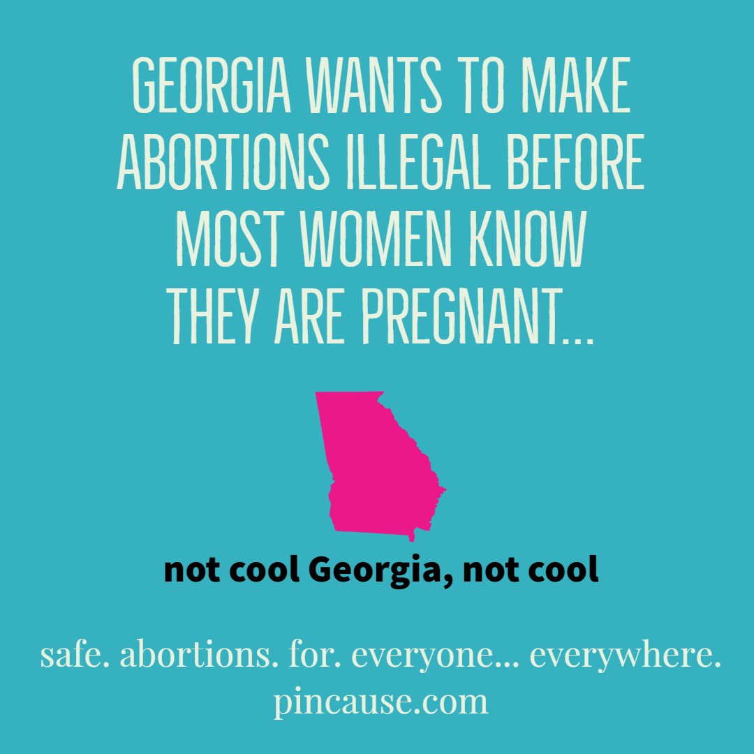 Not cool GA. You've got issues but an abortion ban shouldn't be one of them <a href="/staceyabrams/">Stacey Abrams</a> called it a "forced pregnancy" bill and she's on point. #dobetterga #vetohb481 #istandwithplannedparenthood #womensrights #WomensMarch #AbortionRights #abortionishealthcare