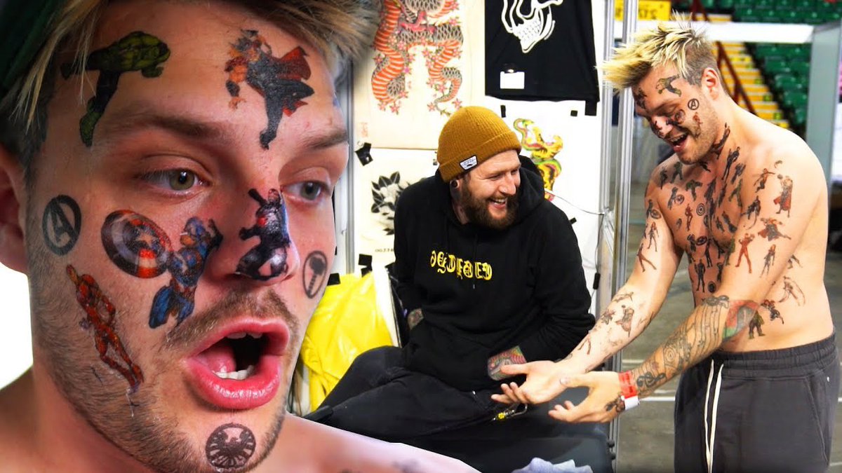 Jay Swingler I Visited A Tattoo Convention Covered In Avengers Stock On Tattoos Hahaha T Co Pyev7iejca