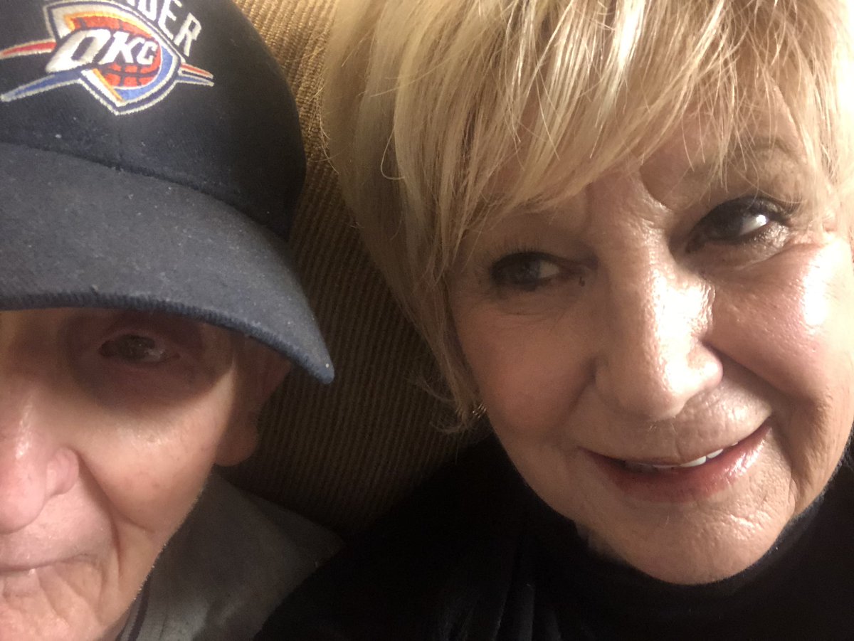 vcgfriday's tweet photo. Dad and I are Thundered Up even though there’s no game to watch. Can’t wait for next year. OKC is so lucky to have an NBA that regularly makes the playoffs. Just think of all the Big city team's that didn’t. Counting our blessings. https://t.co/XmEF7UrYLM