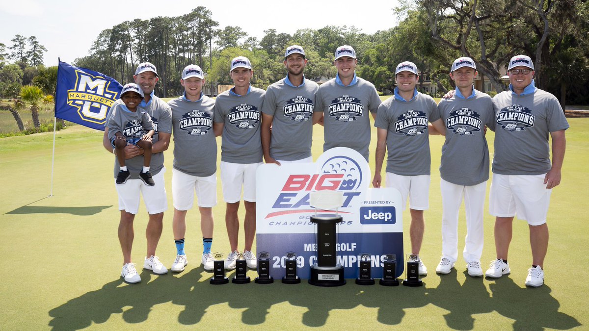 MarquetteMGolf's tweet photo. Scenes of the champs in a place where we know how to win. @CallawassieSC https://t.co/NQ8hRUY0sN