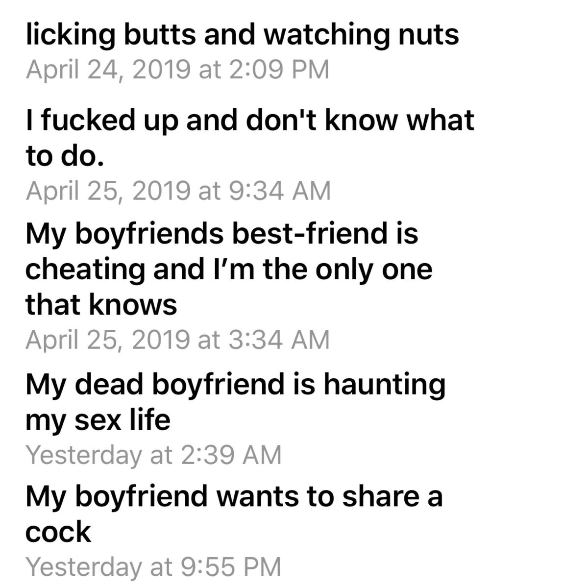 GuysWeFcked's tweet photo. #SubjectLineSunday #GuysWeFucked #FuckerEmails #LickingButtsWatchingNuts #FuckedUp #Cheating #DeadBoyfriend #BoyfriendWantsToShareACock https://t.co/wHIECSsq2k