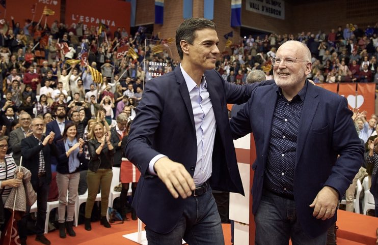 Congratulations Pedro <a href="/sanchezcastejon/">Pedro Sánchez</a>!
Congratulations PSOE! Congratulations Spain!
This is a victory for solidarity, fairness, dialogue, equality,sustainability. 
This is what many Europeans crave. This is what socialists and social democrats will fight for in the EU elections.