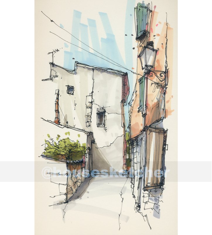 Alley, Lorgues, France
#sketching #fineliner #urbansketchers #urbanillustration #archisketcher #sketchcollector #architecture  #markers #sketchaday #sketchbook #sketch #dailysketch
