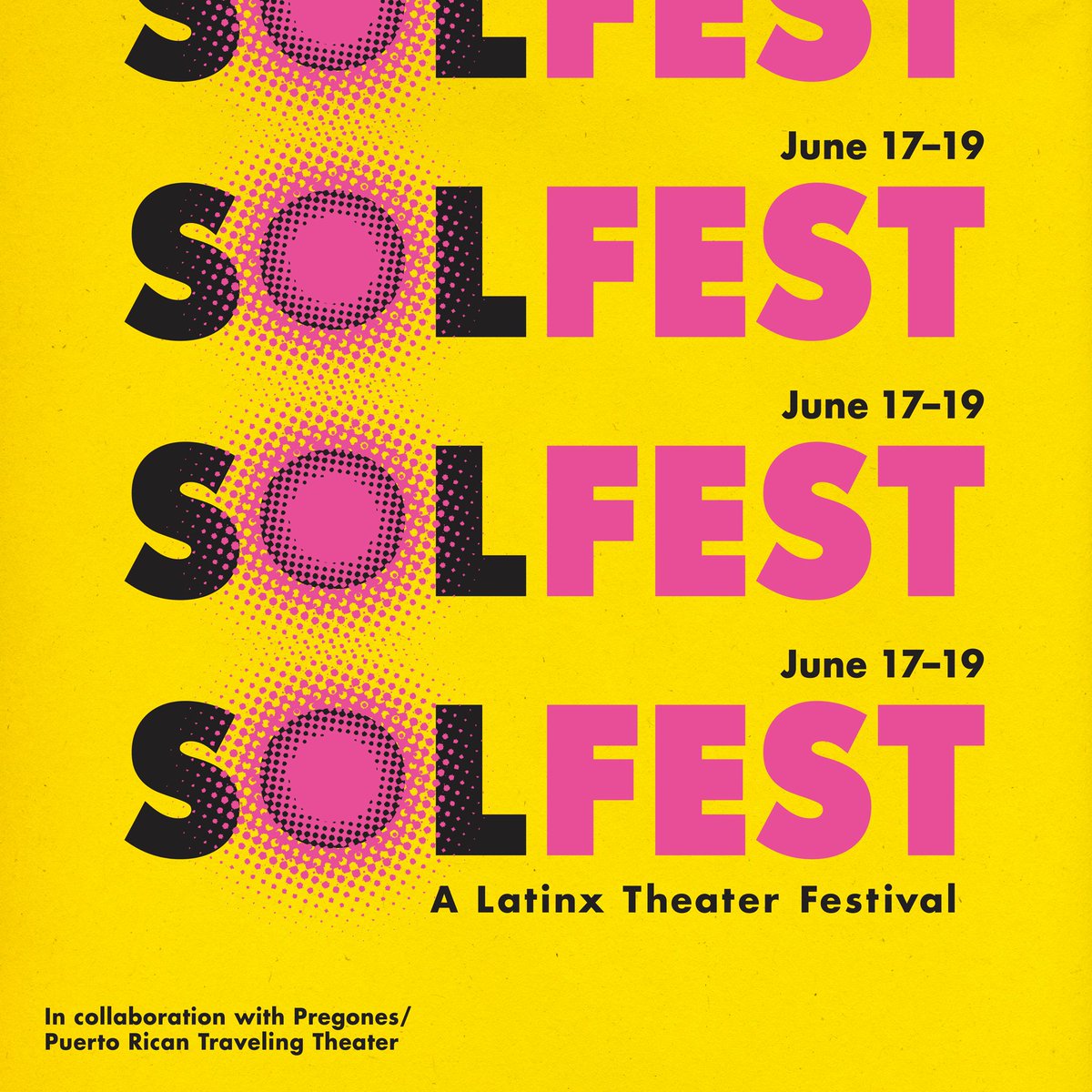 TheAdrianaG's tweet photo. SAVE THE DATE June 17-19
#NYC

We all know winter is coming! LOL But, so is SolFest! Mark those calendars! In collaboration with @pregonesprtt! Can't wait to see you all there again this year! 

#SolFest2019 ##pregonesprtt #solprojectnyc #Latinx #theater #nytheater https://t.co/ftBxsNaK5C