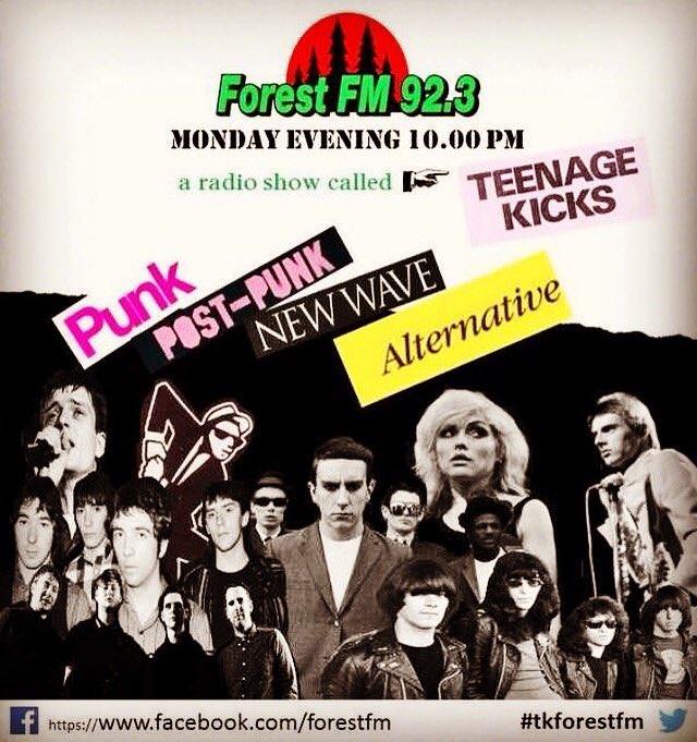 neilmlomax's tweet photo. Monday's TEENAGE KICKS radio show 29th April 10pm @ForestFM feat @gangof4official @theFALLthings @membranes1 @fontainesdublin @squidbanduk @stocksnskins @DailyHMHBLyrics #thewake #thewall #theadverts #thestiffs #punk #postpunk
https://t.co/mQ9xMiWSCy #tkforestfm #radioshow https://t.co/vI4XhM9XpH