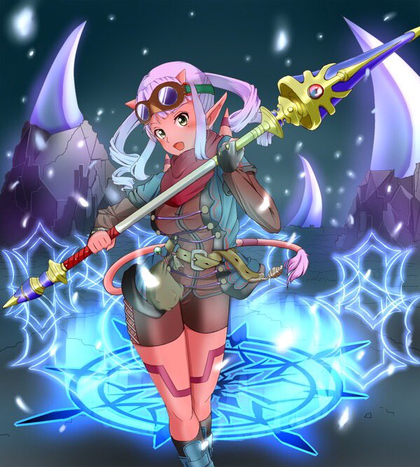 ささみ Dqx ダークキングで道具使いを始めるために描いたこのイラストからめっきり槍を使っていなくて 神槍のレプリカゲットの為にも 新元号では頑張りたいなぁ 平成最後に自分史上一番バズった絵を貼る