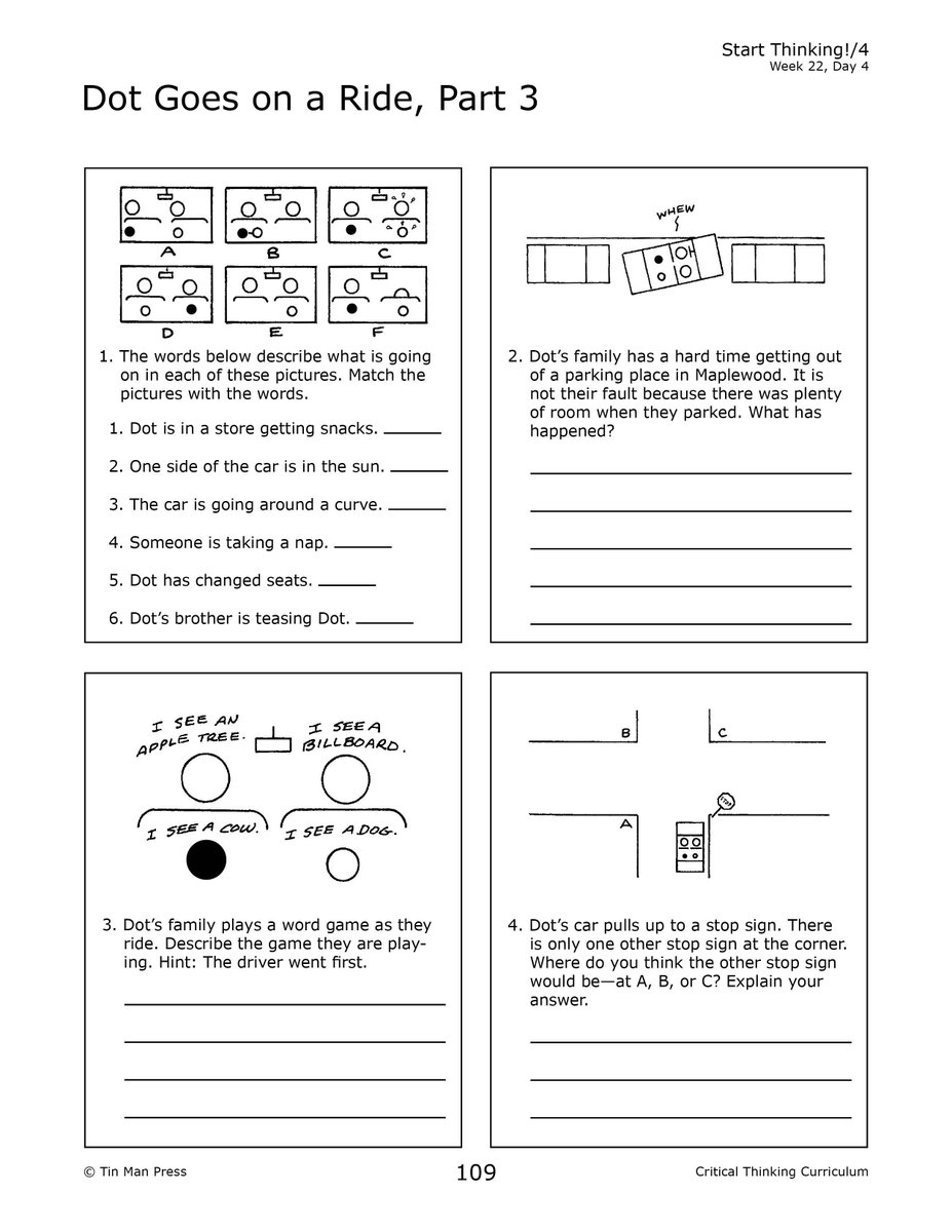 Here's a free activity from the Grade 4 version of our whole-year critical  and creative thinking program, Start Thinking! It's adapted from our  Adventures of a Dot card set series. https://t.co/r7TBMgsYZx, image size:927x1200