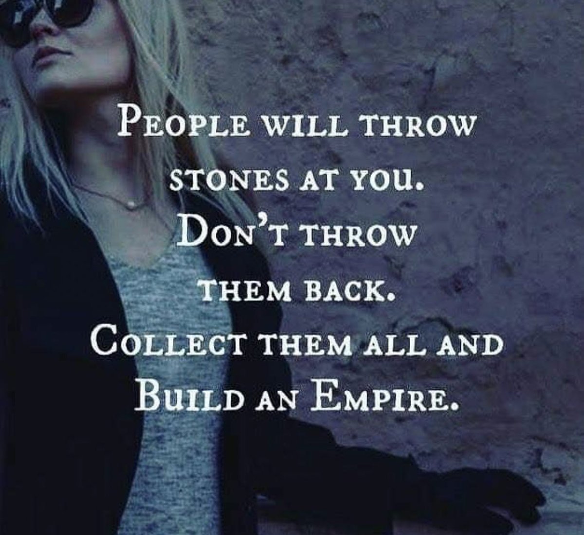 Carla Carlson-Wallace on Twitter: "People will throw stones at you. Don't throw them back. Collect them all and build an empire. #Wisdom #LessonsInLife #CarlaTexRealtor #ThinkBIGSundayWithMarsha… https://t.co/sKynWxMFAA"