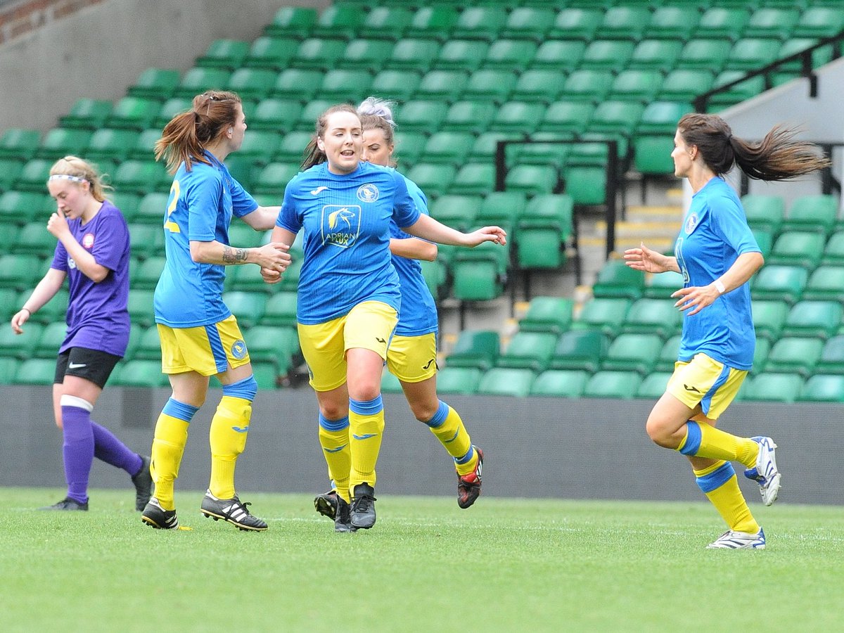 Action from @LynnLadiesFC 1-4 @WymondhamLadies in the @McDonaldsUK Norfolk #WomensCup at Carrow Road