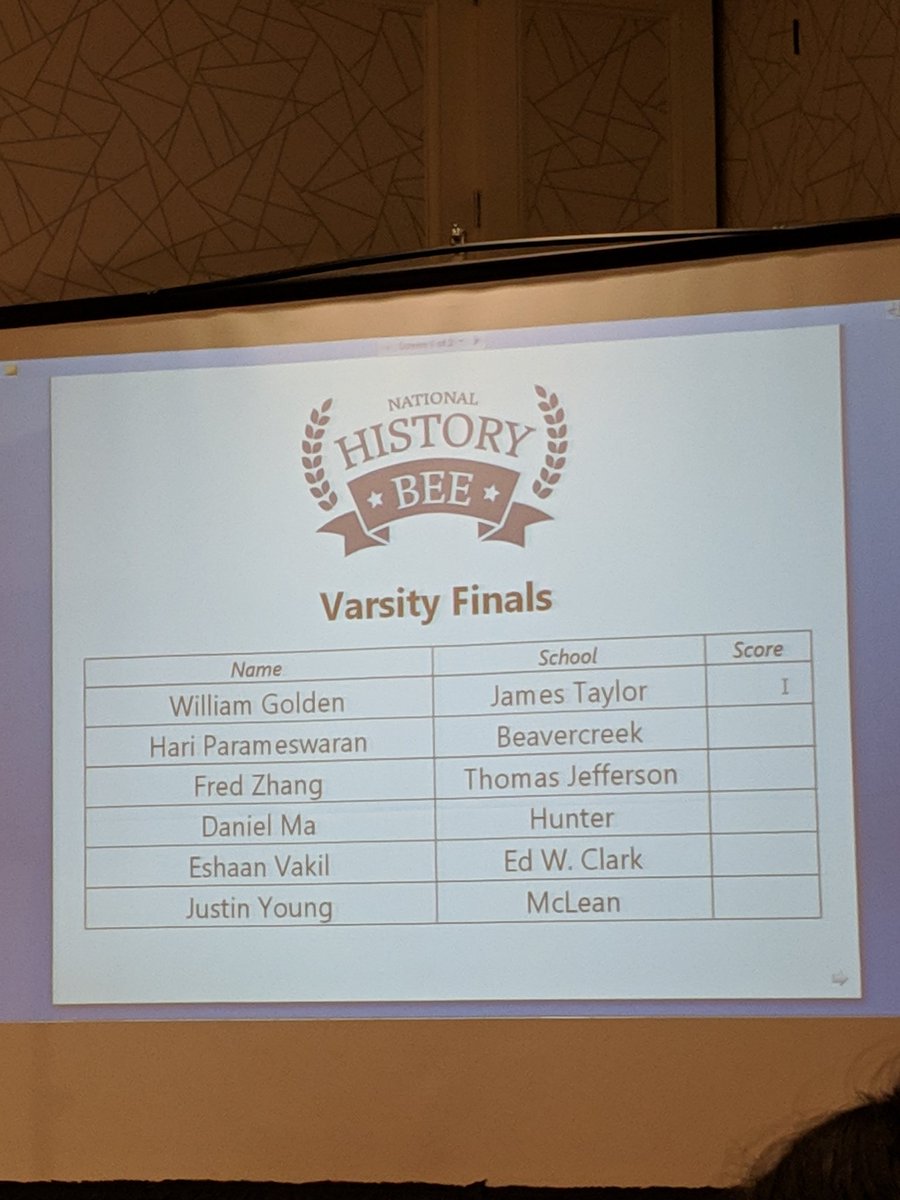 National History Bee and Bowl (@ntlbeeandbowl) on Twitter photo 