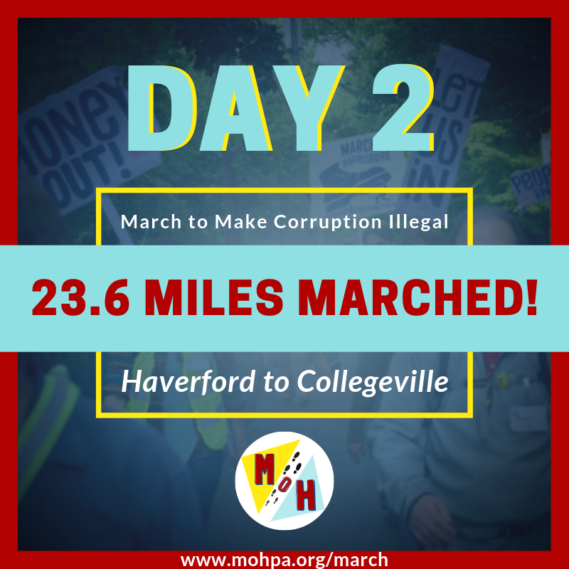EndPACorruption's tweet photo. We certainly are feeling those 23.6 miles in our legs tonight! Day 2 ✅ #March2EndCoruption #MoHmarch2019 https://t.co/Lwdco3zZj9