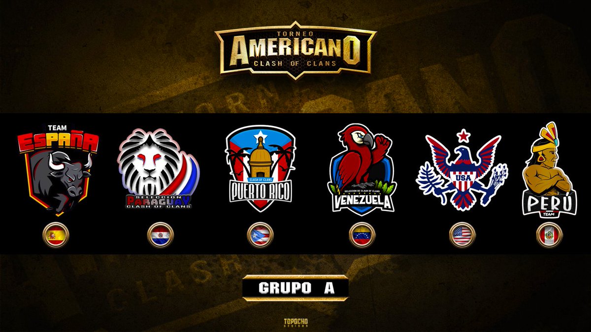 OFICIAL GRUPO A.
@CWC_ESP <a href="/selparaguaycoc/">Paraguay Clash Of Clans🇵🇾</a> @PUERTORICO_CWC <a href="/SelecVZLACoc/">Selección Venezolana COC</a> <a href="/ClashWorldCup_U/">CWC USA</a> @PeruTeamCOC