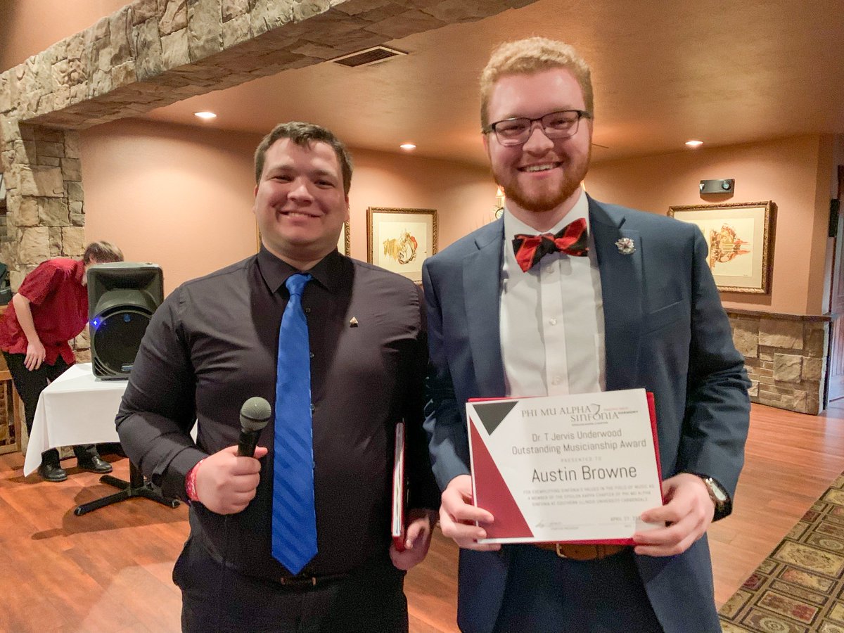 We had the opportunity to honor some amazing folks at our annual formal last night. Congratulations to all of the award winners! #PhiMuAlpha #SIUC #GoGreek