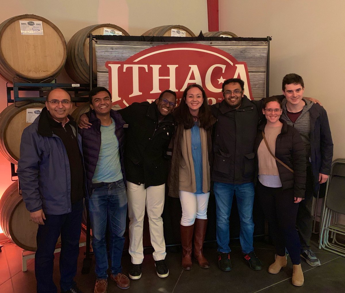 Judi_Byers's tweet image. We had a fun time learning about the #spiritofthefingerlakes and #ithacabeer this weekend! Thanks to #CornellMBA students, Neil, Anna, Alex, Sola, and Abhinav for a #hoppy afternoon and #communityimpact event! 🐻🍻#cheers #beer #ithaca #ITH #beertour #laksidelager coming soon!