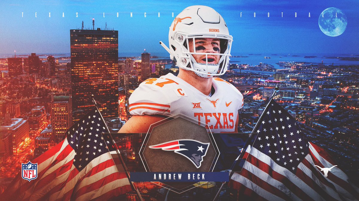 TexasFootball's tweet photo. Congratulations Andrew Beck on being signed by the @Patriots! Texas Made.

#ThisIsTexas #HookEm https://t.co/Uf4PMve5F3