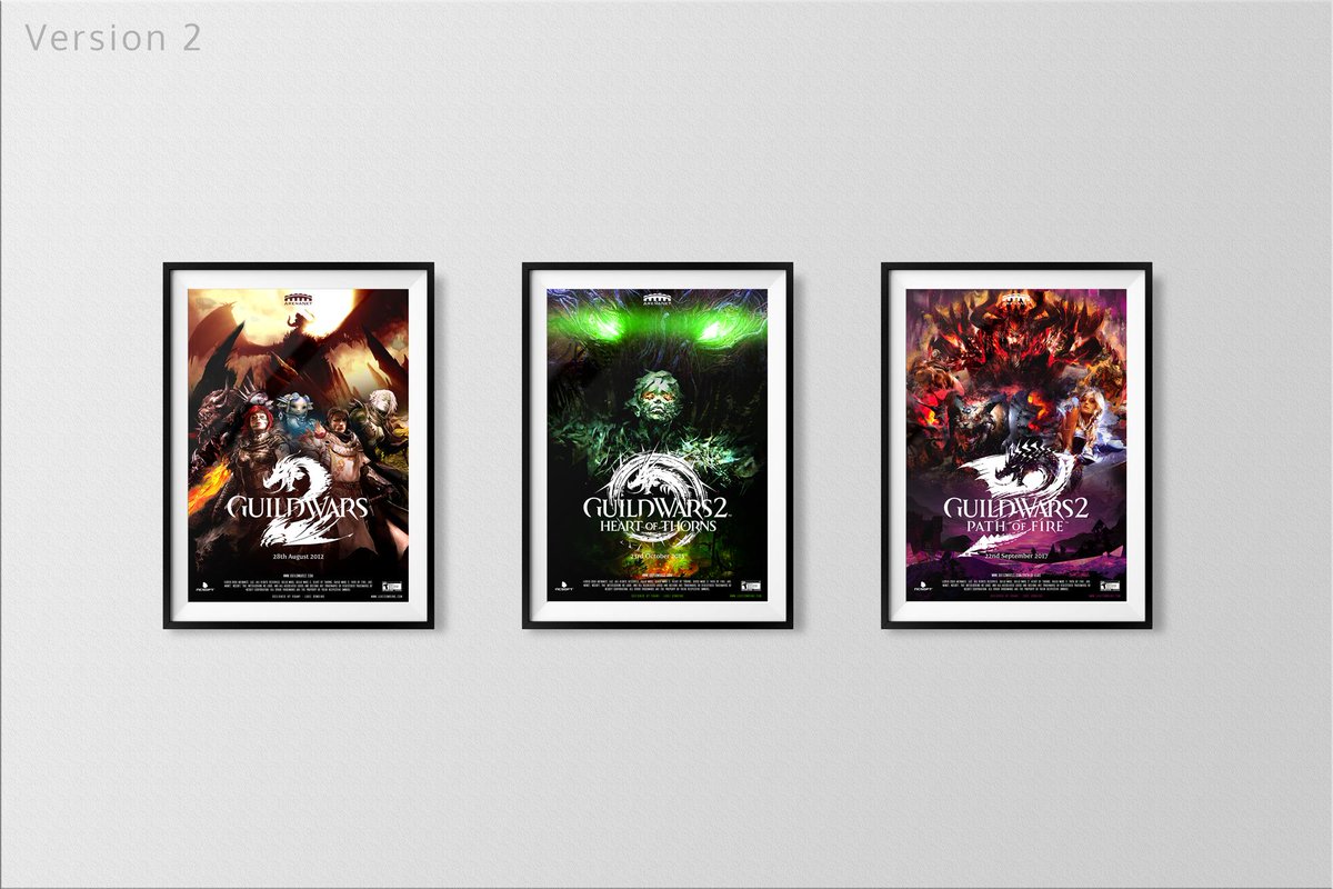 LukeD1uk's tweet photo. If you never saw it at the time, last year I made a movie poster trilogy for all 3 of the #GuildWars2 games. @GuildWars2 check it out: https://t.co/HxD9XvP1oU https://t.co/CXlnsAvKTH