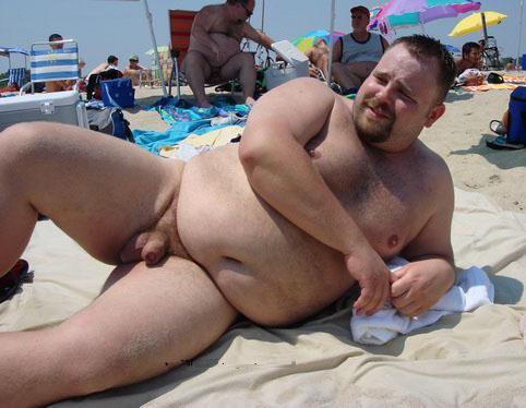 Chubby beach outdoor uncut