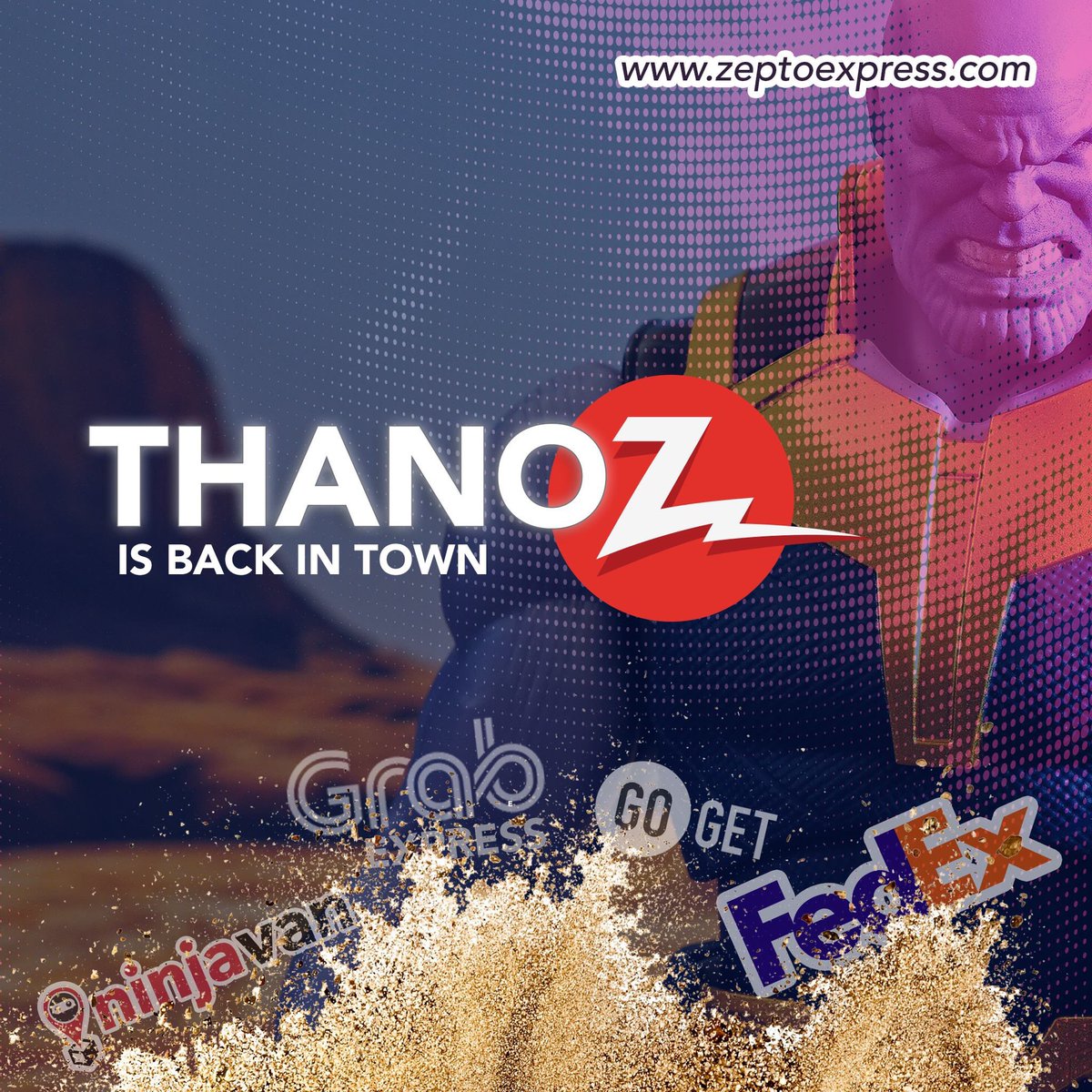 zeptoexpress's tweet photo. ZeptoExpress is all ready &amp; prepared for the End Game!

#AvengersEndGame #ZeptoExpress #Delivery #SameDayDelivery https://t.co/dHnI3e7LUc