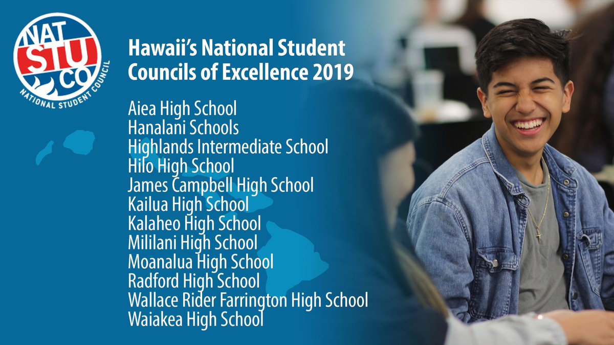 Hawai‘i State Student Council (@hawaiistuco) on Twitter photo Throughout last week, we recognized the value of student leaders in our schools and communities for #NSLW2019. We are pleased to share the news that Hawaii holds a total of 12 school with the distinction of being a National Council of Excellence by <a href="/NatStuCo/">National Association of Student Councils (NASC)</a>. Congratulations! Throughout last week, we recognized the value of student leaders in our schools and communities for #NSLW2019. We are pleased to share the news that Hawaii holds a total of 12 school with the distinction of being a National Council of Excellence by <a href="/NatStuCo/">National Association of Student Councils (NASC)</a>. Congratulations!